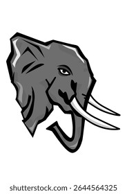  Illustration of an elephant head