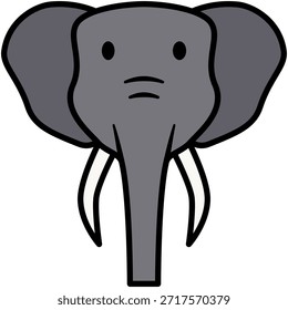 Illustration of Elephant Head Illustration