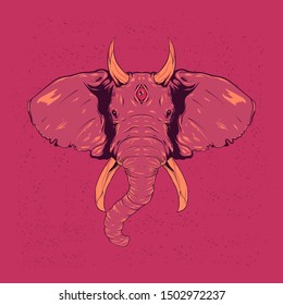 illustration of elephant head geometry