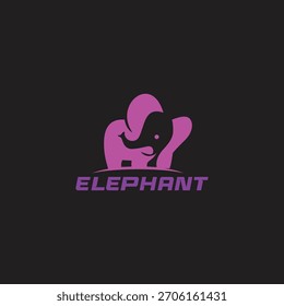 Ilustración del logotipo de cabeza de elefante