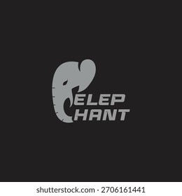 Ilustración del logotipo de cabeza de elefante