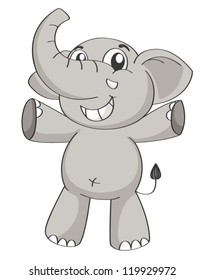 illustration of an elephant on a white background