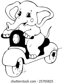 illustration of the elephant racer