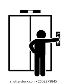 ILLUSTRATION OF THE ELEVATOR ICON, ELEVATOR FULL