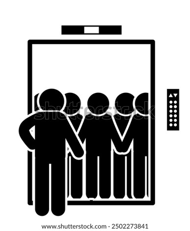 ILLUSTRATION OF THE ELEVATOR ICON, ELEVATOR FULL