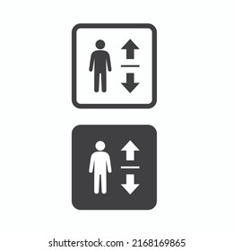 illustration of elevator, elevator symbol, vector art.