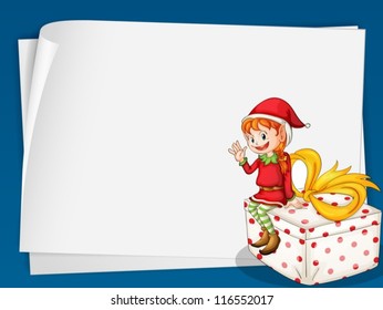 Illustration of a elf card