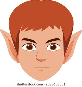 Illustration of an elf with pointed ears