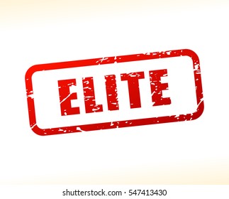 Illustration of elite text buffered on white background