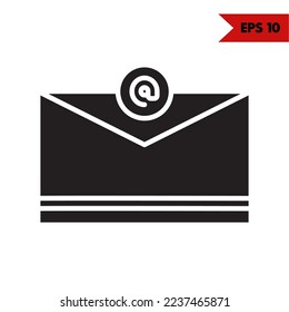 Ilustración del icono de glifo de correo electrónico