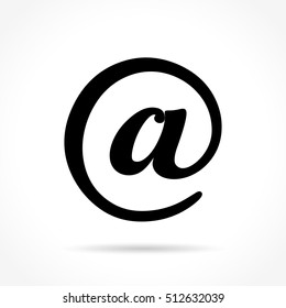 Illustration of email icon on white background