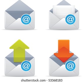Illustration of email icons