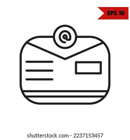 Illustration of email line icon