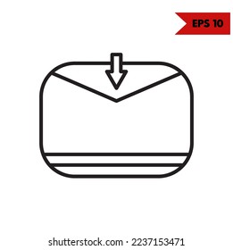 Illustration of email line icon