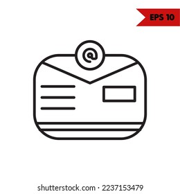 Illustration of email line icon
