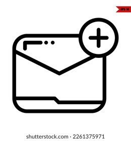 ilustración del icono de línea de correo electrónico