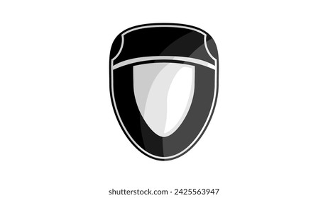 Illustration of an emblem for officer legal staff police community motorbike automotive organization logo, shiled emblem office