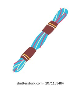Illustration of embroidery threads needlework item. Handicraft and hand made. Feminine creativity hobby and shopping.