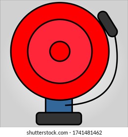 Illustration of emergency bell. Vector illustration of firefighters.
Road bell symbol for icons and stickers.