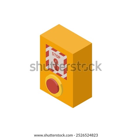 Similar – Image, Stock Photo red emergency stop button of the electric unit