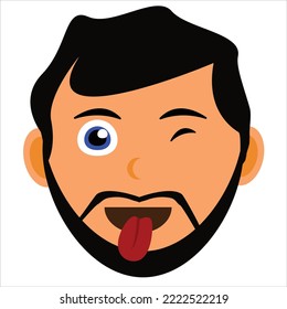 illustration emoticon expression is being nosy that looks so cute