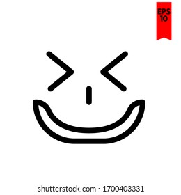 ilustración de icono plano emoticono