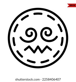 illustration of emoticon line icon 