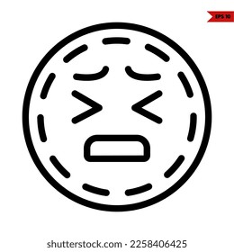 illustration of emoticon line icon 