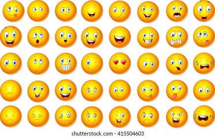 Illustration of emoticon set