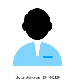 Illustration of employee icon silhouettes vector. Social icon. Flat style design. Community member icon. Business work activity. Staff icon