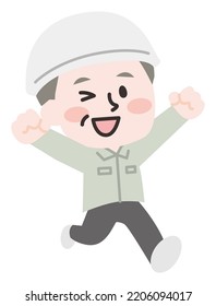 Illustration of employees working at construction sites and factories