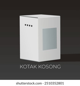 illustration of empty ballot box in indonesia elections - vector