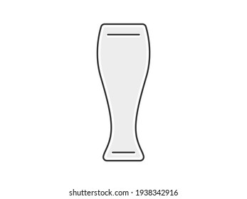 Illustration of empty beer glass.