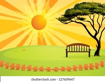 Ilustración de un banco vacío