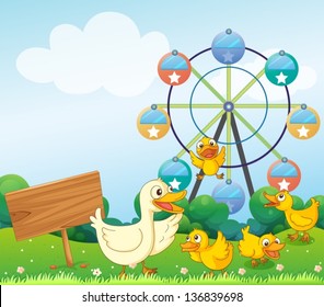 Illustration of an empty board beside the animals