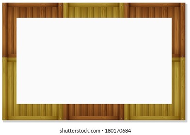 Ilustración de un marco de tablero vacío en un fondo blanco