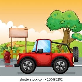 Illustration of an empty board at the street