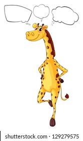 Illustration of the empty callouts and a giraffe on a white background