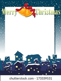 Illustration of an empty christmas card template