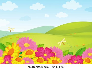 Illustration of an empty flower background