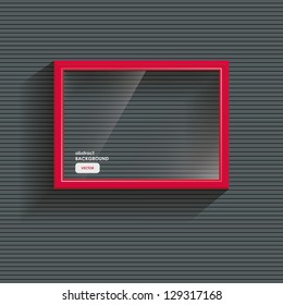 Illustration of an empty frame on a striped wall