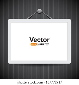 Illustration of an empty frame on a wall