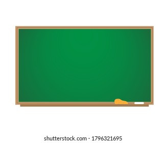 illustration of empty green blackboard. Vector isolated on white background. EPS10