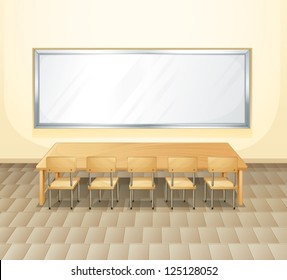 Illustration of an empty meeting room