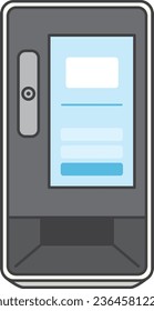 Illustration of an empty My Number Card reader viewed from the front