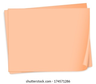 Ilustración de los papeles vacíos sobre fondo blanco