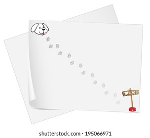 Illustration of the empty sheets of bondpaper on a white background