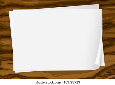 Illustration of the empty sheets of paper