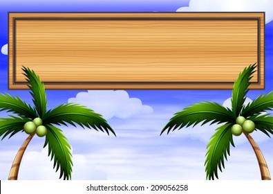 Illustration of an empty signboard