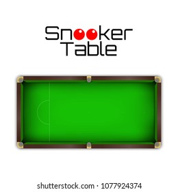 Illustration of empty snooker table isolated on white background.